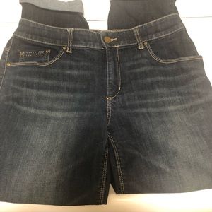 Cropped Dark Wash Jeans